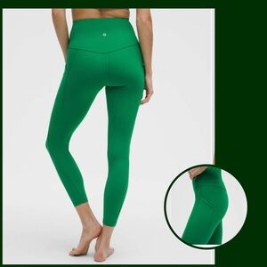 Lululemon Align High-Rise Pant Pockets 25" Raceway Green leggings size‎ 14 NWT